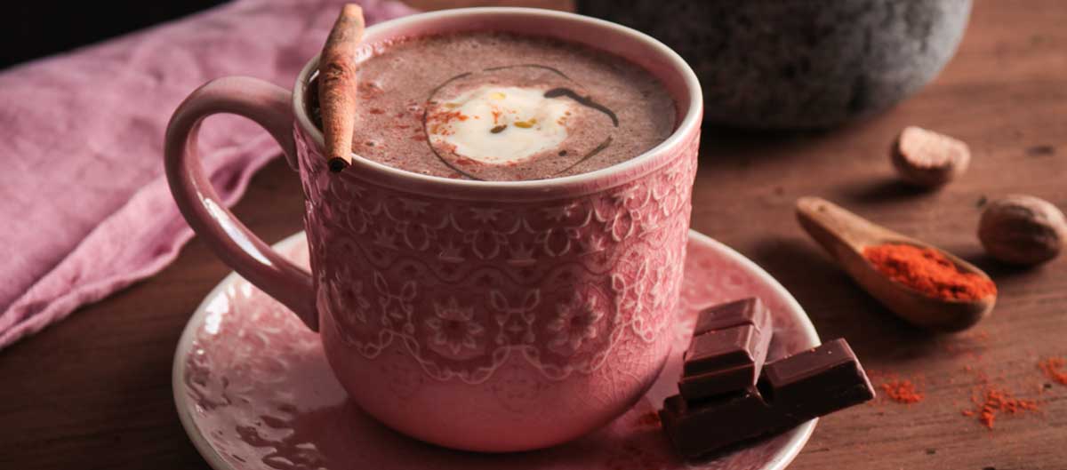 recipe image Hot drink with spices, chocolate and olive oil